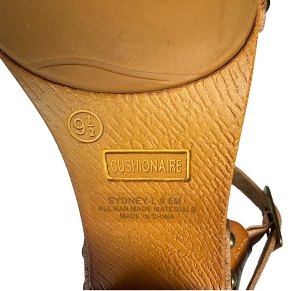 CUSHIONAIRE Women's Sydney Faux Wood Sandal +LiteSole Technology Sz 9.5 Y2K - Picture 6 of 12